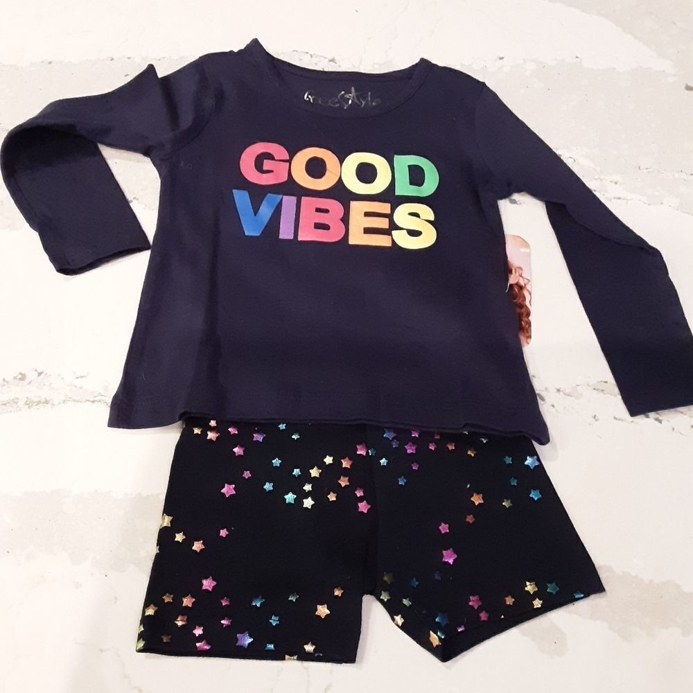 Freestyle and Members Mark Shorts Set Good Vibes sz 3T - Picture 1 of 5